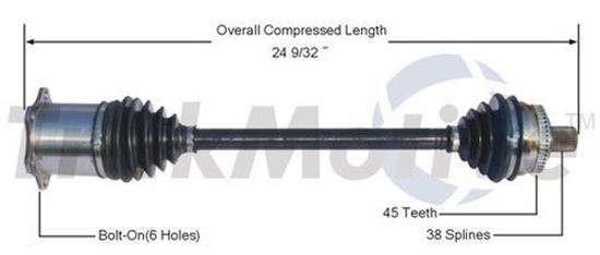 Picture of Audi A4 Right Front CV Shaft 05-08 8E0407452EX
