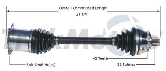 Picture of Audi A6 Left Front CV Shaft 99-04 4B3407271F